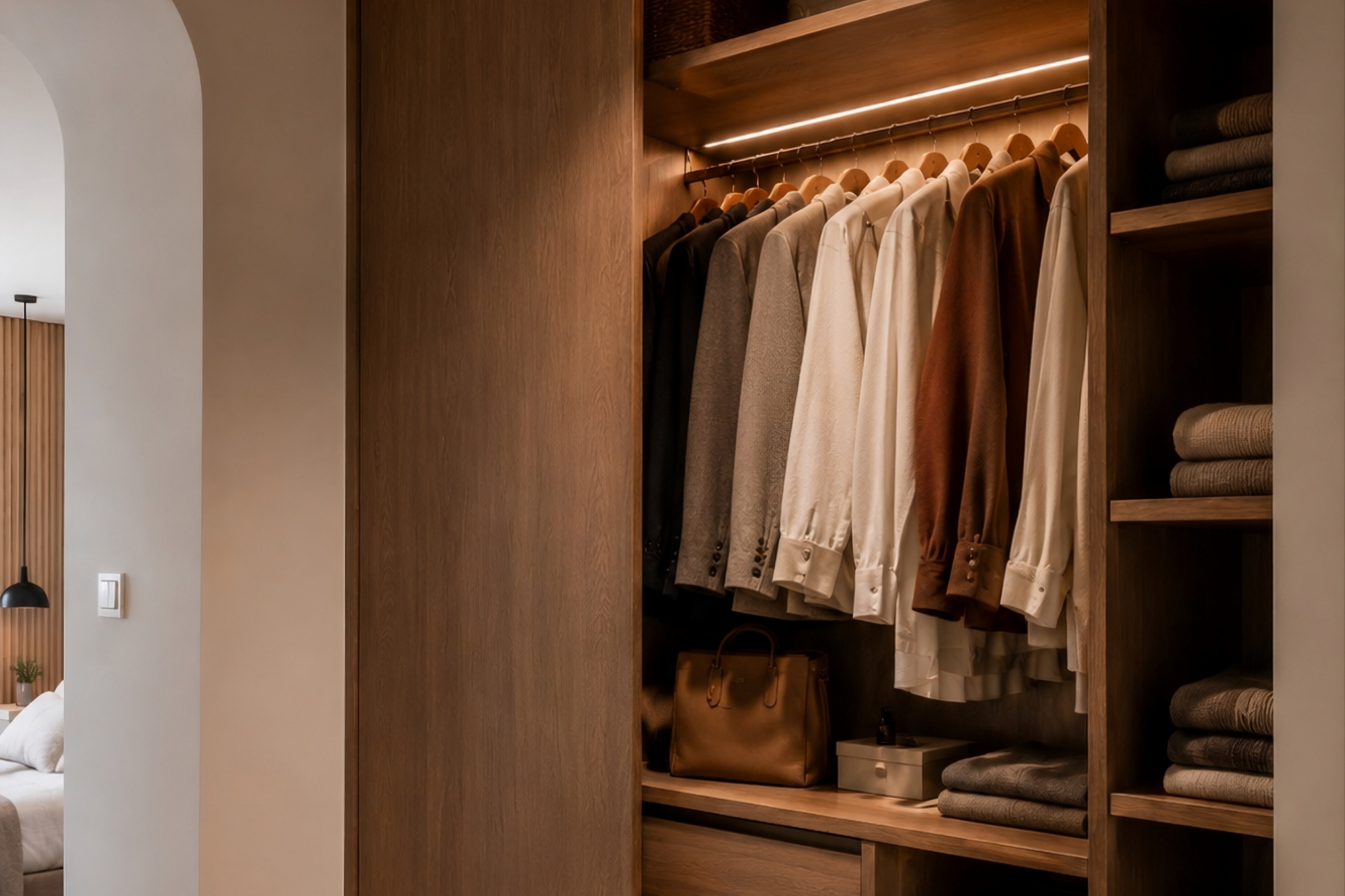 como ordenar la ropa en un vestidor