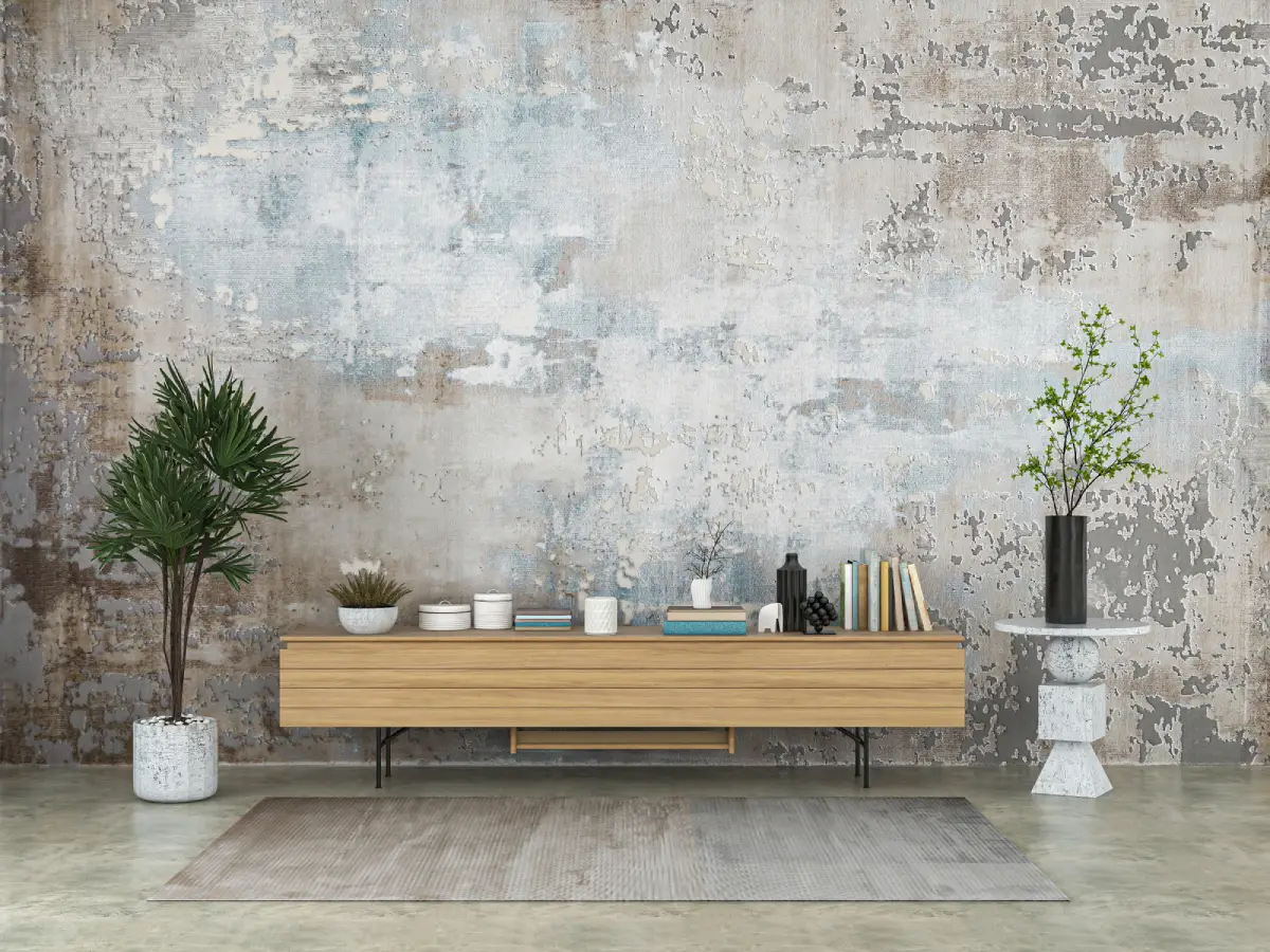 Pared con textura para salón